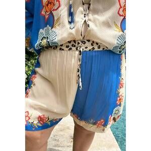 NEW VERB erin tassel shorts in blue